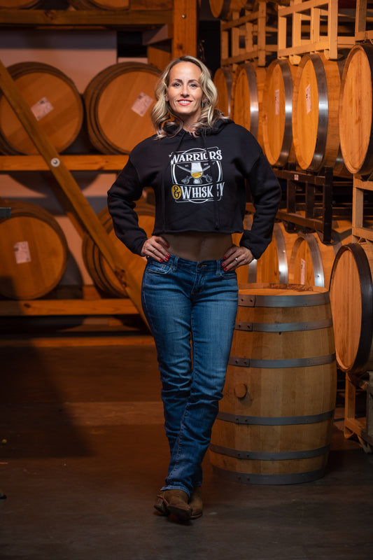 Warriors & Whiskey Women's Crop Hoodie