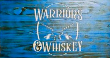 Warriors & Whiskey / Veterans' Whiskey Club Torched Pine Signs