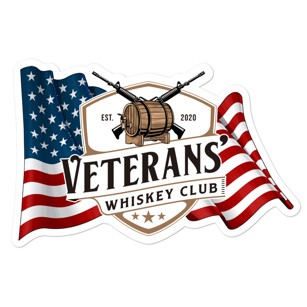 Veterans' Whiskey Club Patriot Sticker