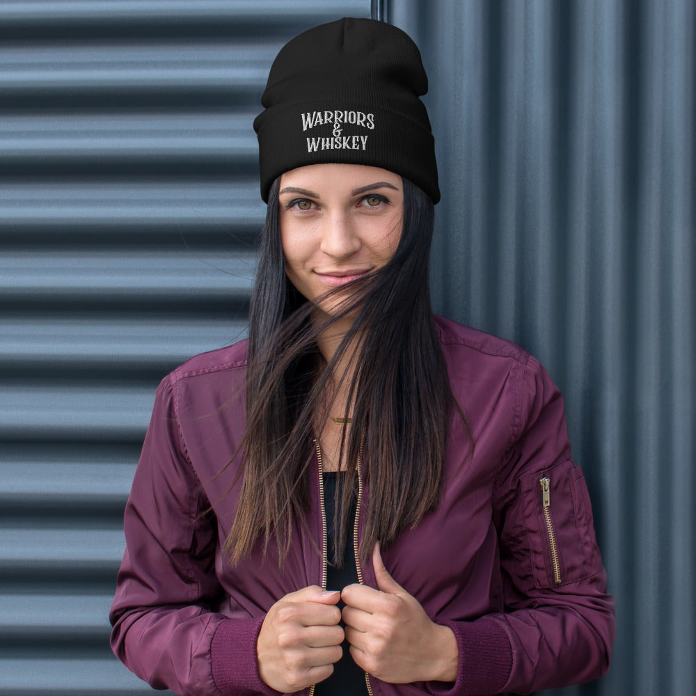 Warriors & Whiskey Embroidered Beanie