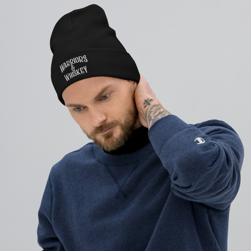 Warriors & Whiskey Embroidered Beanie