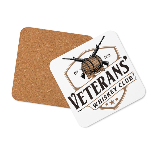 Veterans' Whiskey Club Cork-Back Coaster