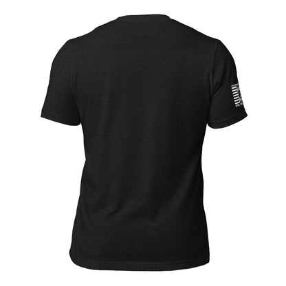 Black Heather Veterans’ Whiskey Club Classic T-Shirt back mockup