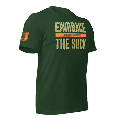Forest Embrace the Suck T-Shirt, right-front product mockup