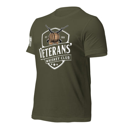 Military Green Veterans’ Whiskey Club Classic T-Shirt left-side mockup