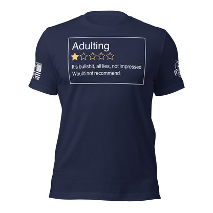 Adulting One Star Do Not Recommend t-shirt