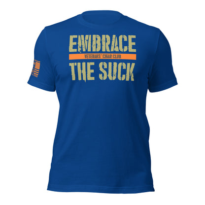 True Royal Embrace the Suck T-Shirt, front product mockup