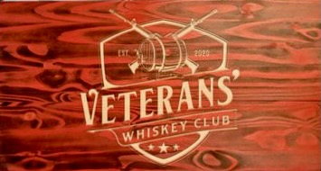 Warriors & Whiskey / Veterans' Whiskey Club Torched Pine Signs