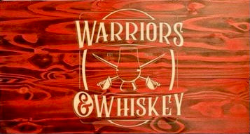 Warriors & Whiskey / Veterans' Whiskey Club Torched Pine Signs