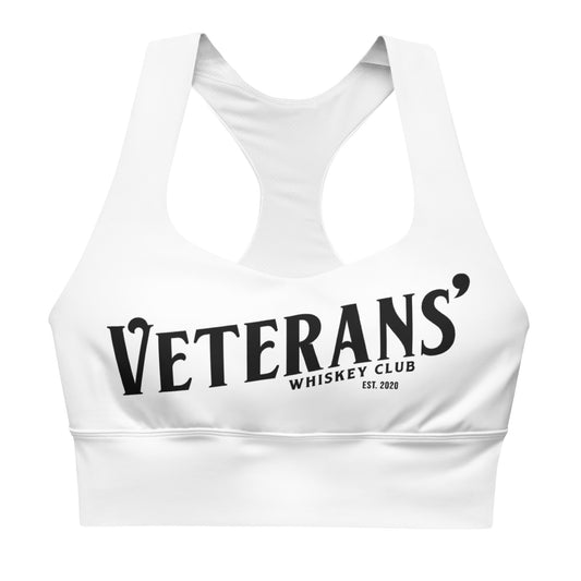 Veterans' Whiskey Club white sports bra