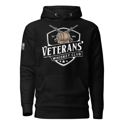 Black Veterans’ Whiskey Club Hoodie, front product mockup